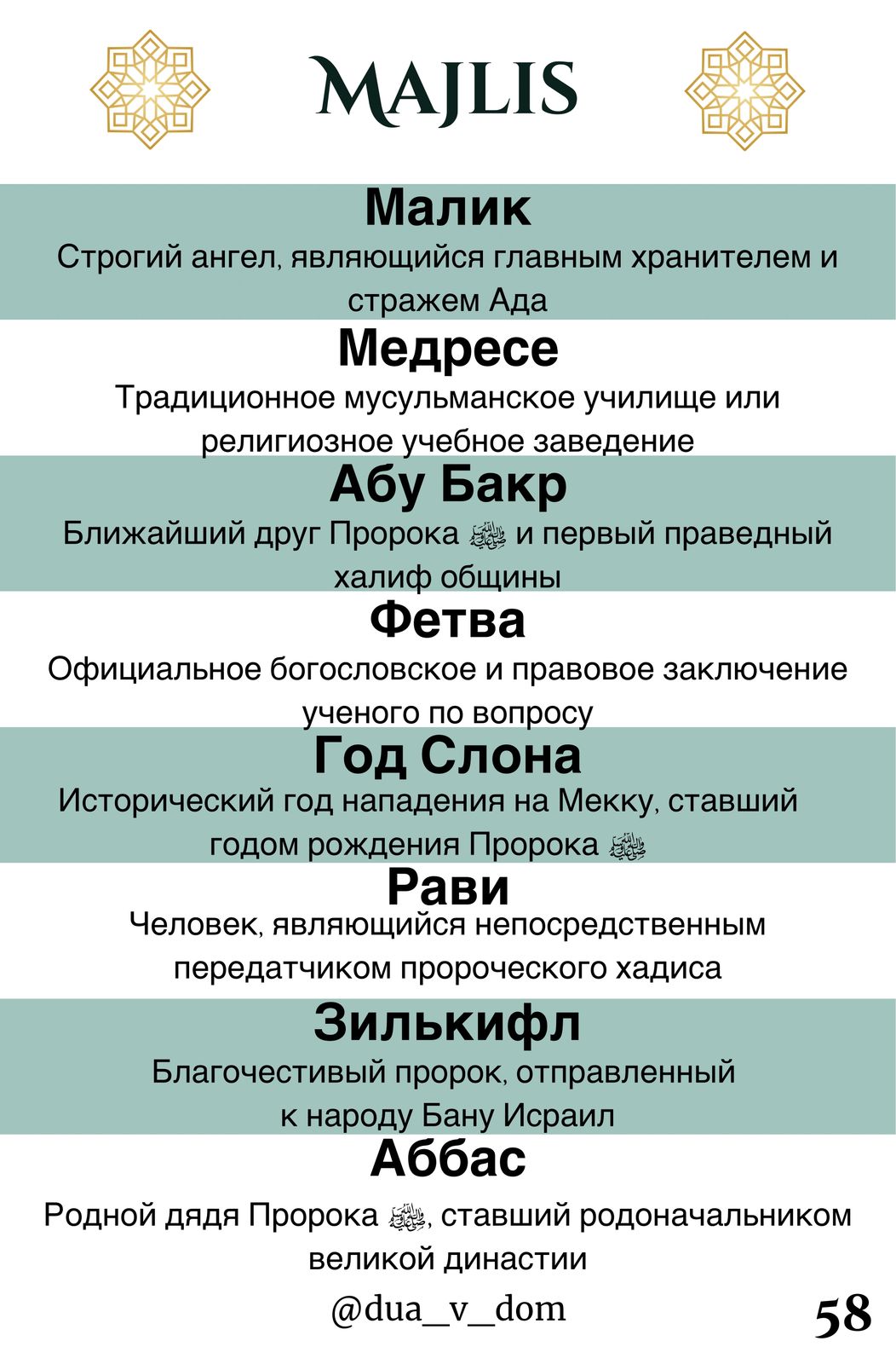 Пример карточки MAJLIS 58